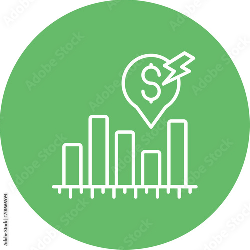 Market Forecast Line Icon