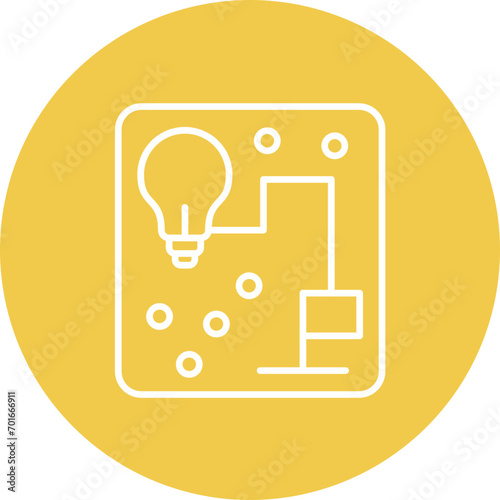 Concept Map Line Icon