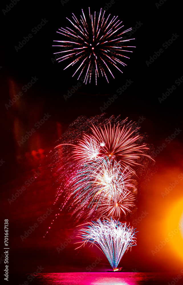 Fireworks stock photos during a new year celebration Fireworks stock photos during a new year celebration