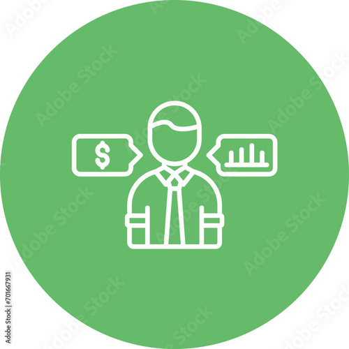 Job Counseling Line Icon