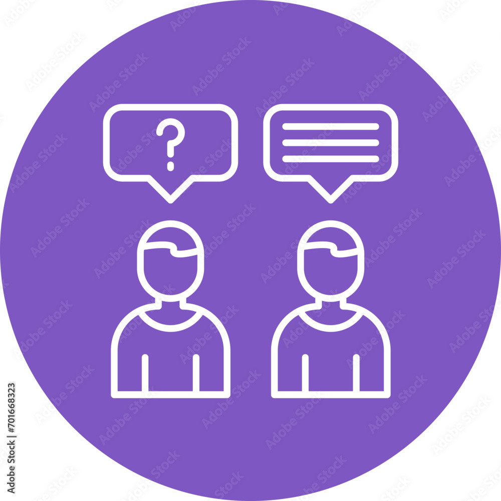 Discussion Line Icon Discussion Line Icon
