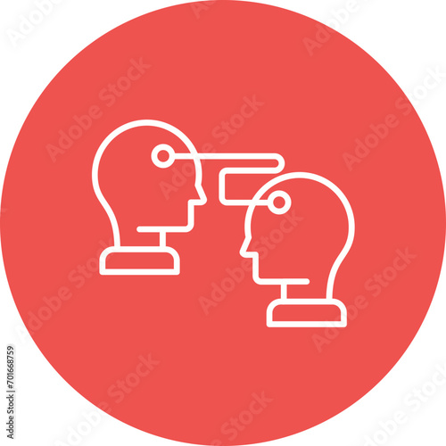 Slika na platnu Telepathy Line Icon