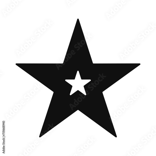 Rounded Double Five Point Star Icon