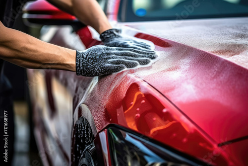 Automobile car transportation auto cleaning maintenance vehicle hand service care