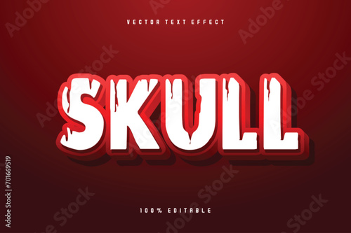 Simple skull strong bold text effect
