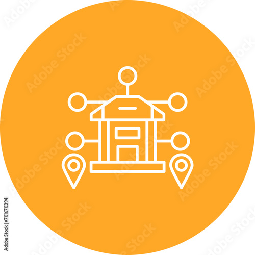 Branch Network Line Icon