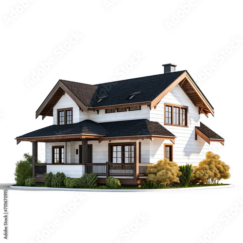 house on a white on isolate transparency background, PNG © KimlyPNG