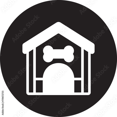 Dog house glyph icon