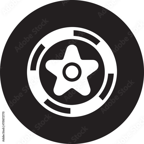 frisbee glyph icon