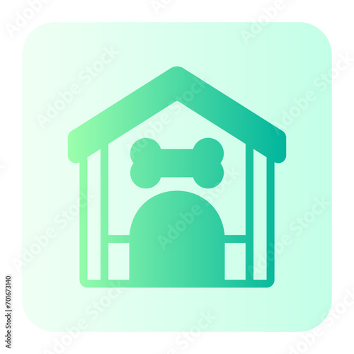 Dog house gradient icon