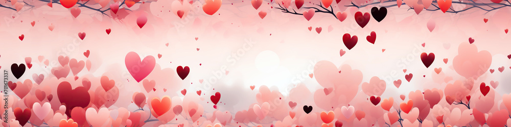 seamless texture pattern with pink hearts on white background