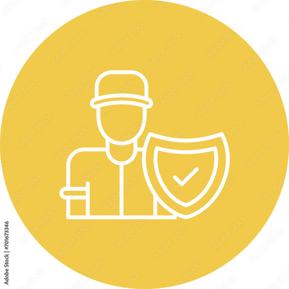 Employee Protection Line Icon