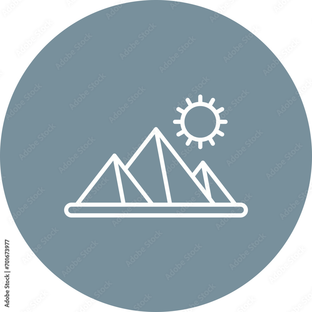 Fototapeta premium Pyramids Line Icon