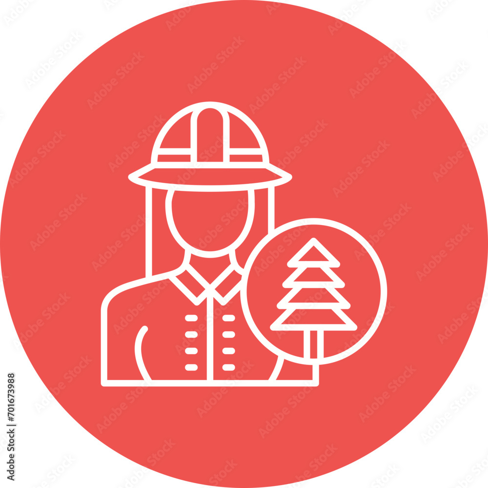 Rainforest Guide Line Icon