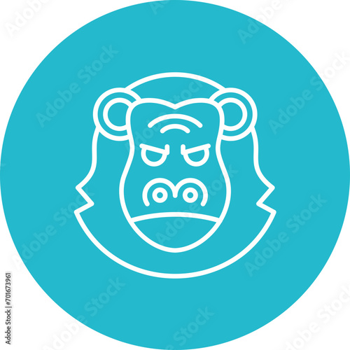 Orangutan Line Icon