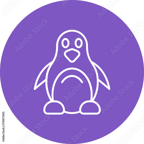 Penguin Line Icon