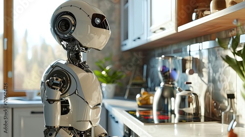 Robot helper helps in the kitchen photo