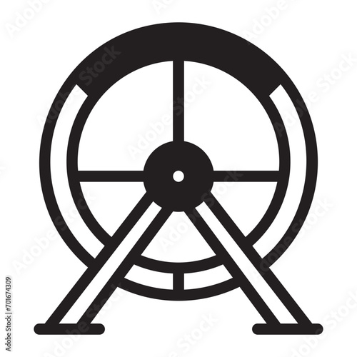 hamster wheel glyph icon