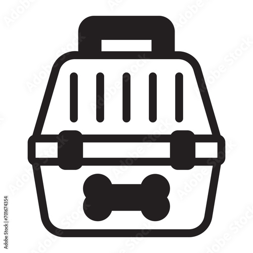 animal carrier glyph icon