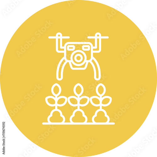 Agricultural Drones Line Icon