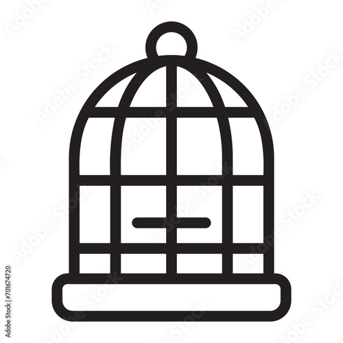 bird cage line icon