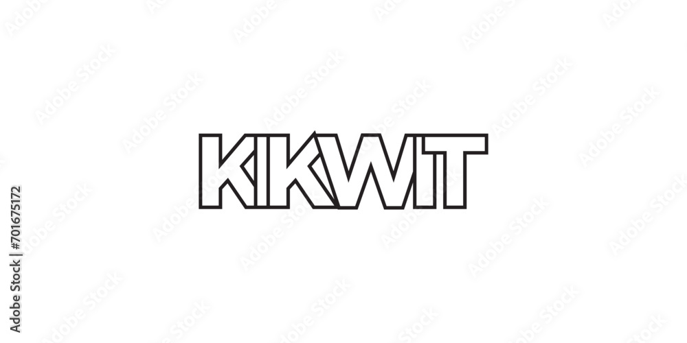 Kikwit in the Congo emblem. The design features a geometric style, vector illustration with bold typography in a modern font. The graphic slogan lettering. Kikwit in the Congo emblem. The design features a geometric style, vector illustration with bold typography in a modern font. The graphic slogan lettering.