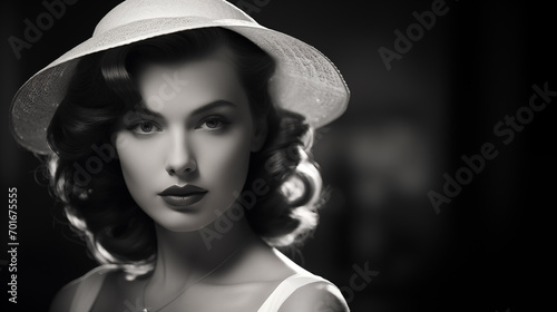 Timeless Beauty: Classic Hollywood Glamour in Monochrome 