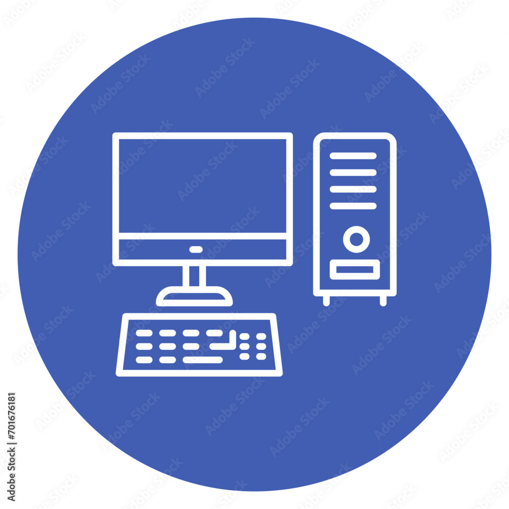 Computer Line Icon Computer Line Icon
