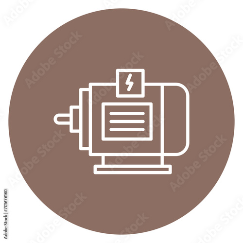 Ac Motor Line Icon photo