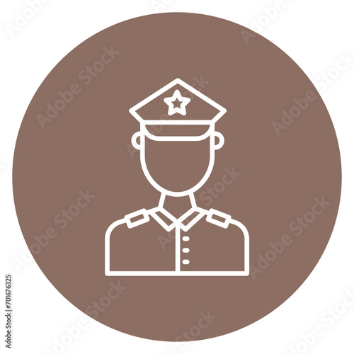 Police Officer Line Icon