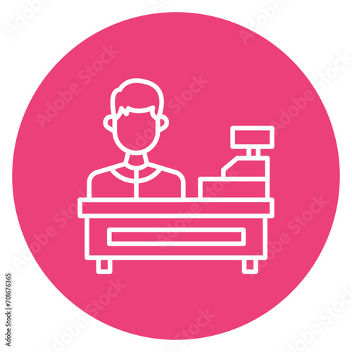 Cashier Line Icon
