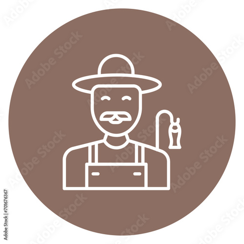 Fisherman Line Icon