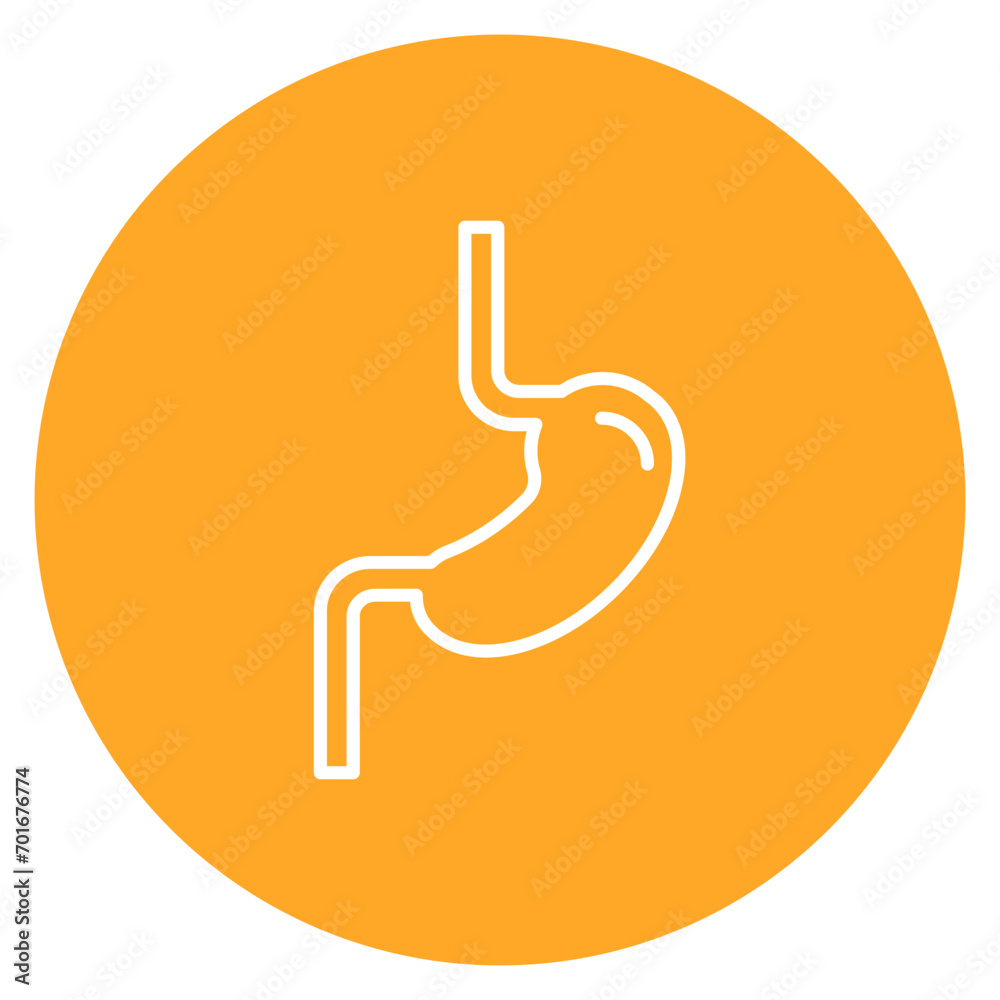 Esophagus Line Icon Esophagus Line Icon