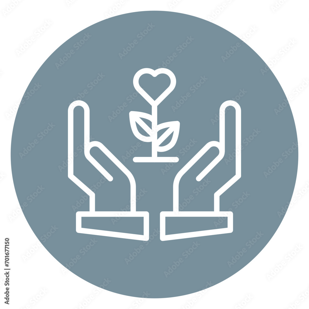 Gratitude Line Icon Gratitude Line Icon