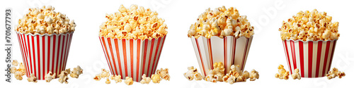 Popcorn  Hyperrealistic Highly Detailed Isolated On Transparent Background Png File