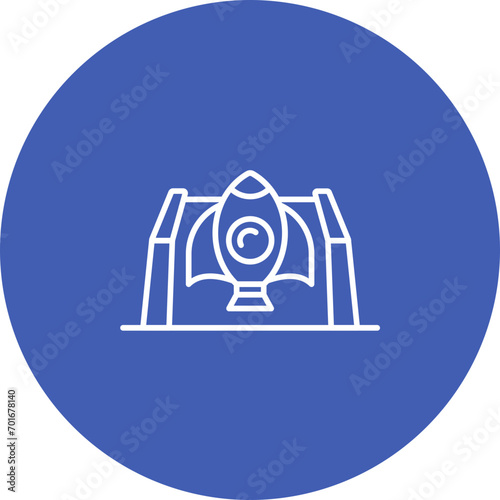 Space Shot Line Icon