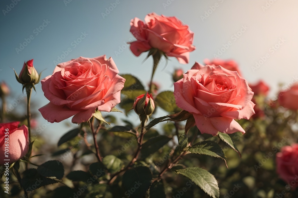 Pink roses. Pink roses.