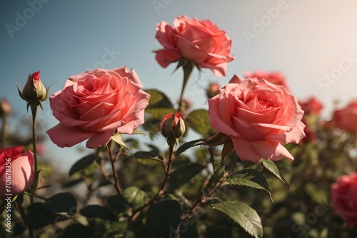 Pink roses. 