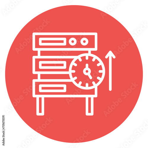 Network Uptime Line Icon