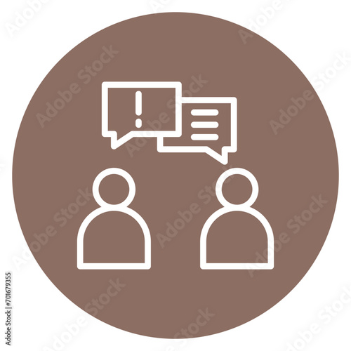 Risk Communication Line Icon