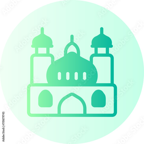 mosque gradient icon