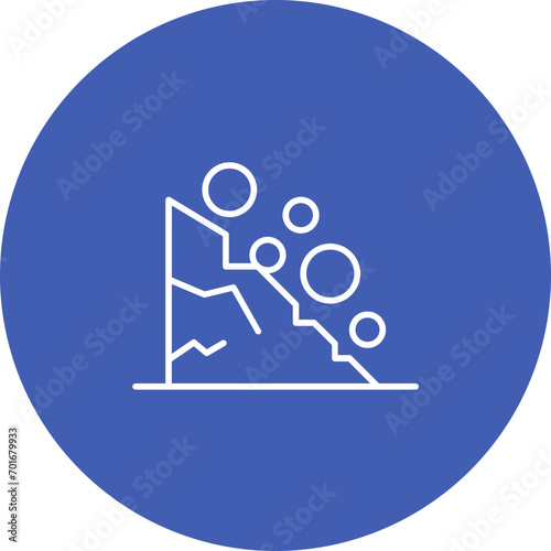 Landslide Line Icon