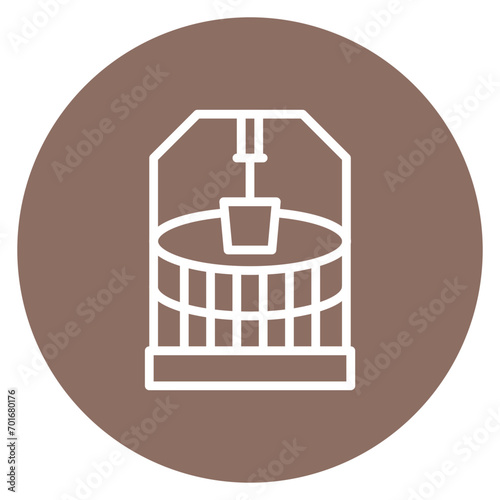 Zamzam Well Line Icon