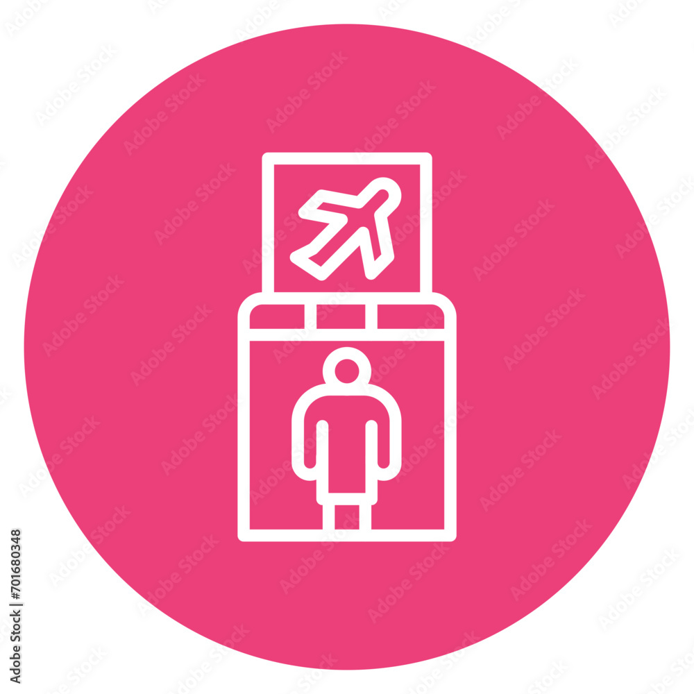 Arrival Gate Line Icon Arrival Gate Line Icon