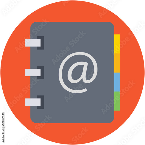 Phonebook Directory Flat Vector Icon