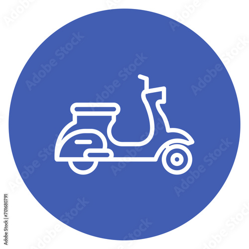 Italian Scooter Line Icon