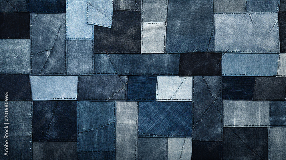 patchwork denim textures pattern background patchwork denim textures pattern background