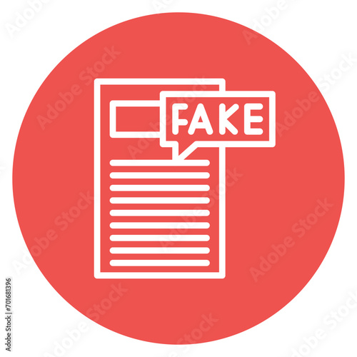 Fake Evidence Line Icon