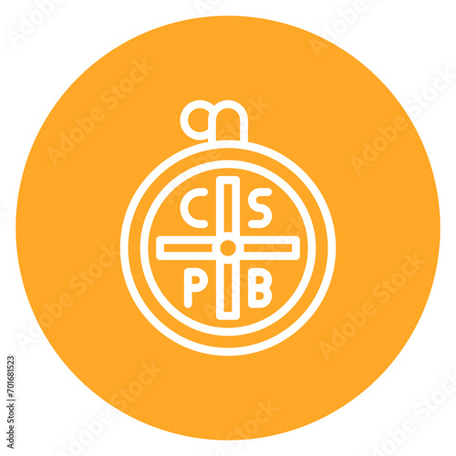 Tarnished Medal Line Icon