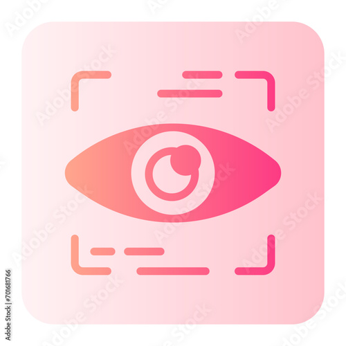 eye scanner gradient icon